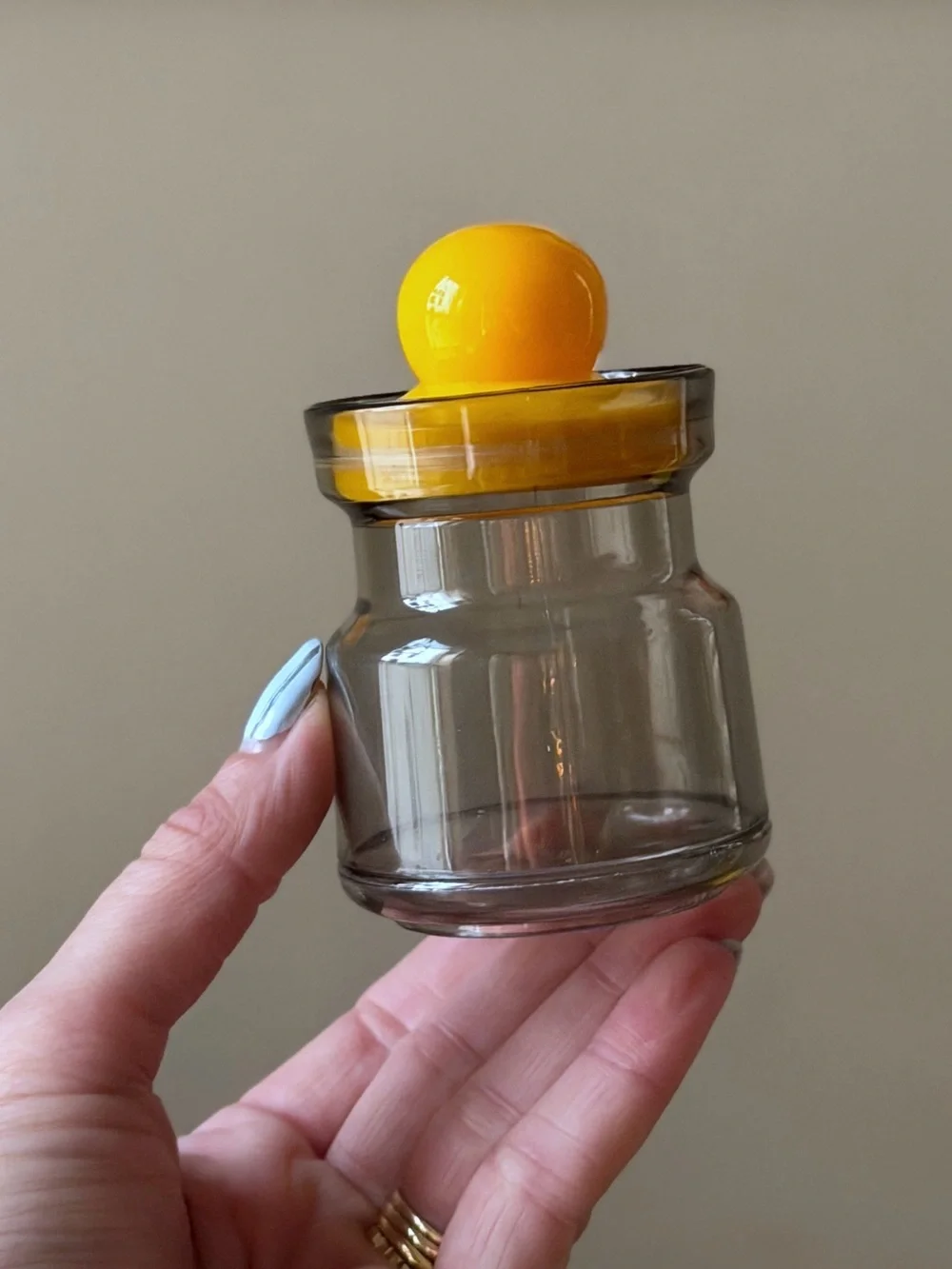 Retro Space Age Plastic Spice Jar Smoked Storage Container Canister Pop Art 70s